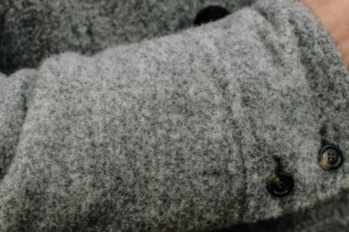 milled grey wool coat