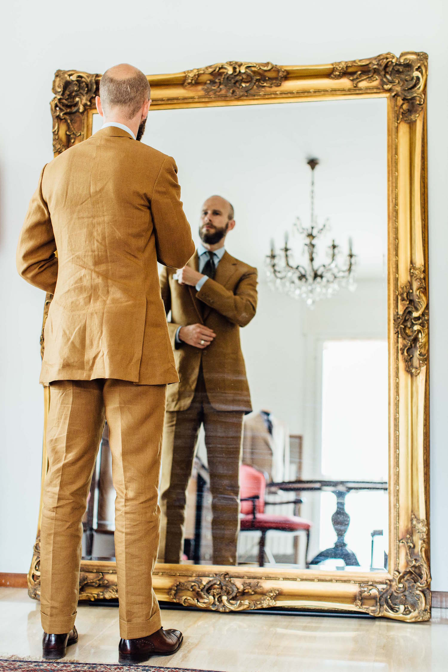 Men's Class Sartoriale Brown Overdress Long Jacket Stylish Casual Coat