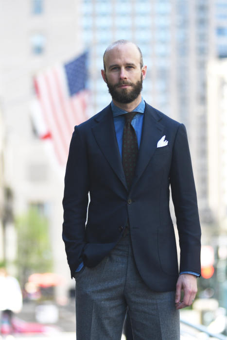 Seamless Bespoke  Pairing a navy jacket with grey trousers is a classic  and conservative combination versatile for most occasions  SeamlessBespoke  Facebook