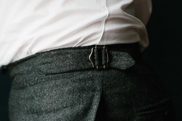 Sansabelt Beltless PolyWoolSpandex Pants with Side Pockets