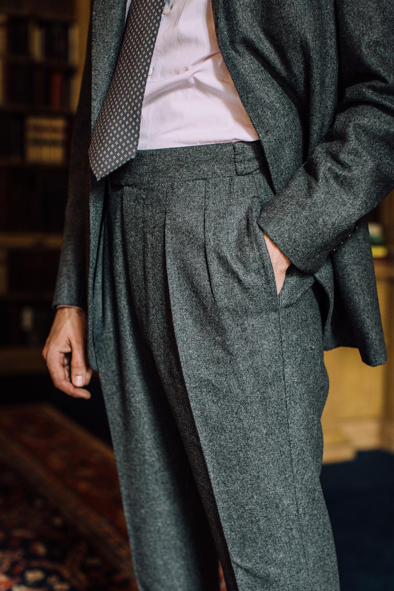 The Italian Wool Way-High® Drape Pant Black – Everlane