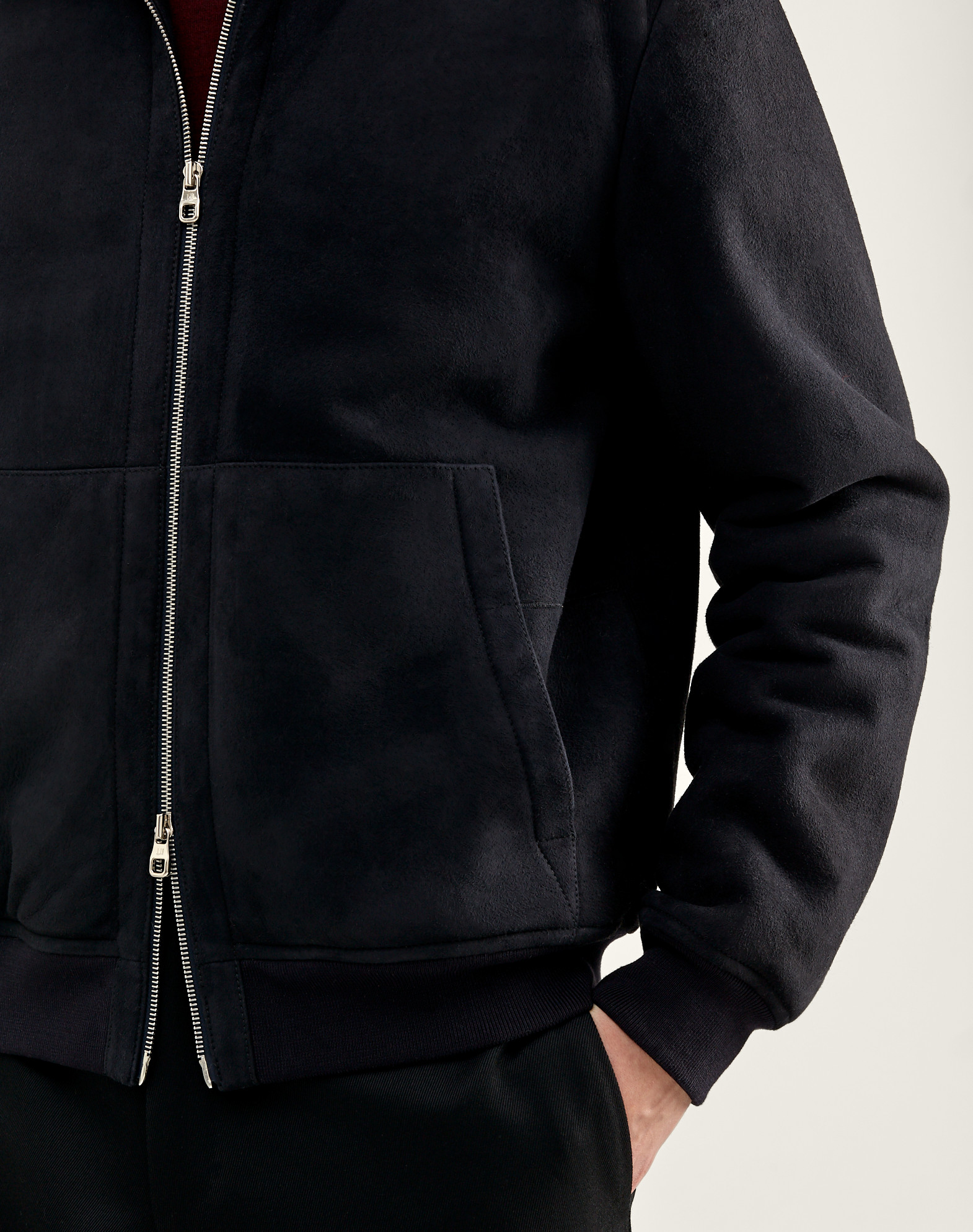 dunhill leather bomber jacket