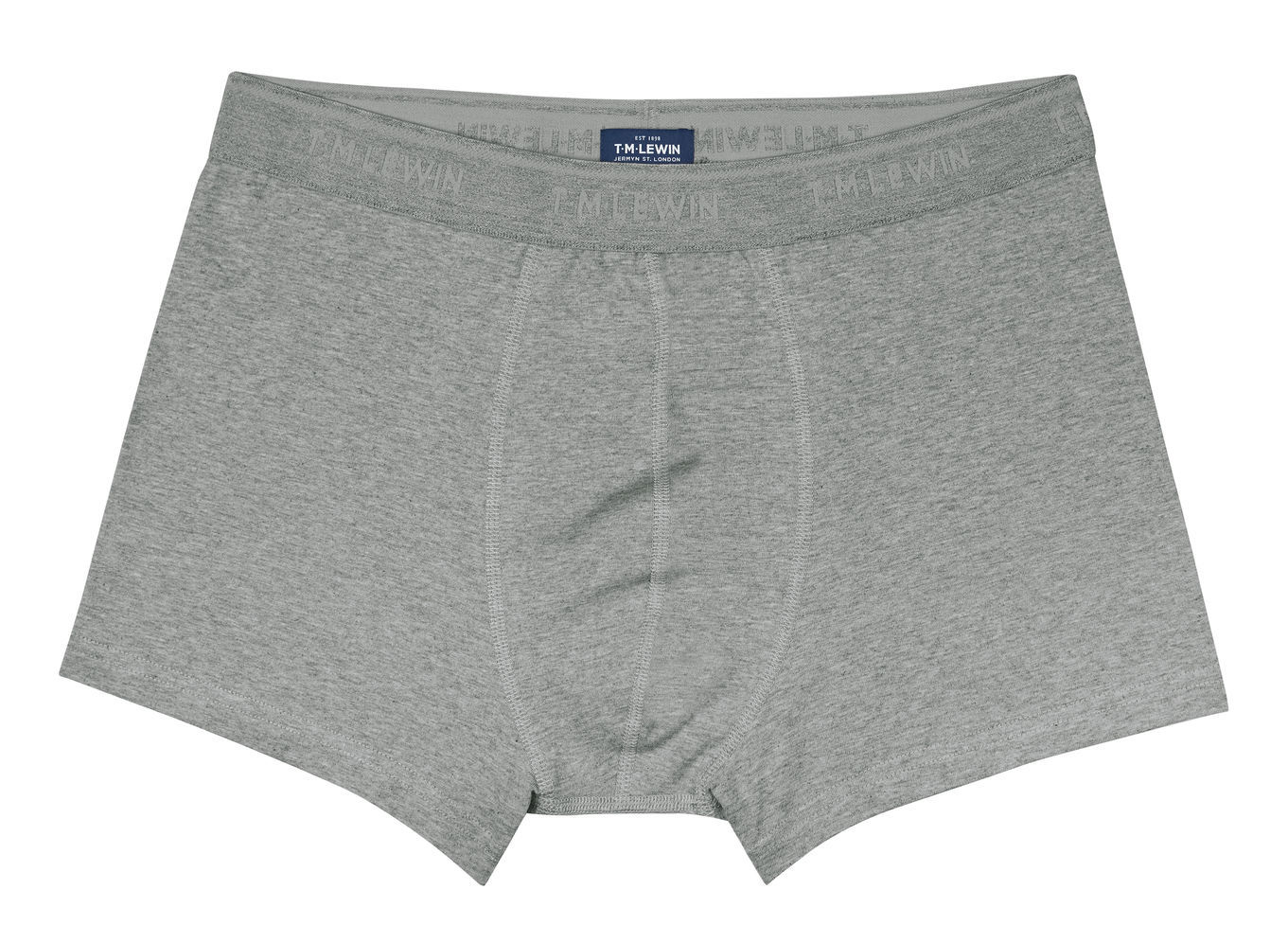Teen Boy's Grey Marl Stretch cotton printed boxers