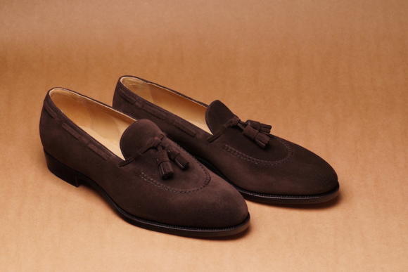 black suede smart shoes