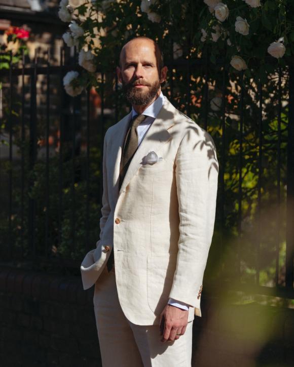 Cream Linen Suit | He Spoke Style