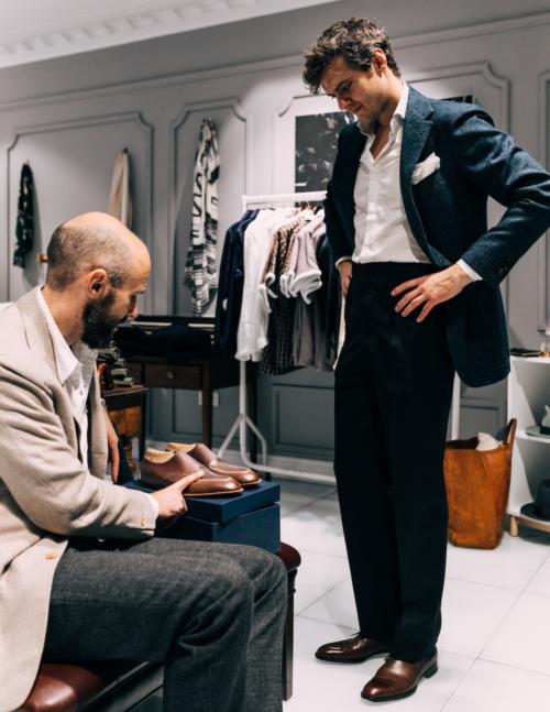 Tailor's Stretch Azzure Blue Suit  Slim or Modern Fit – Tomasso Black