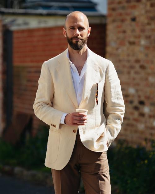 ASOS DESIGN skinny crop suit trousers in cream linen check  ASOS