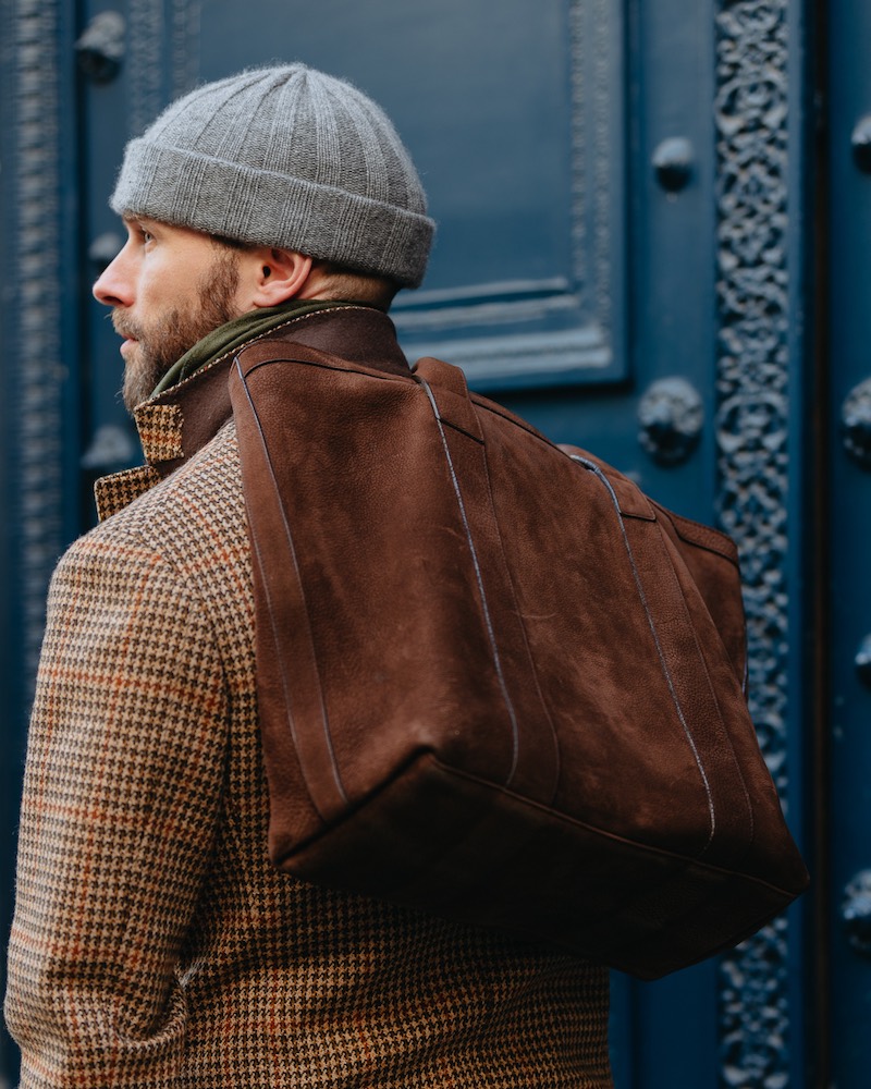 The Poet Brown Leather Tote Bag | TruCarry by The Jacket Maker