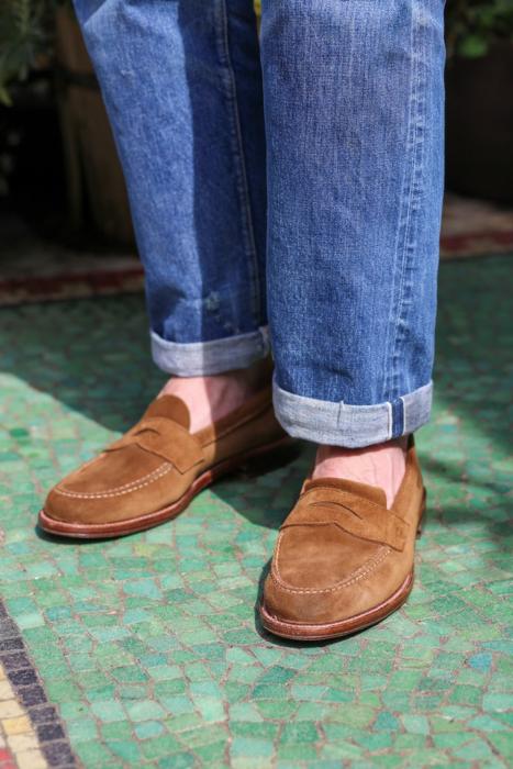 Penny Driving Loafers, petrol blue suede - Hugs & Co.