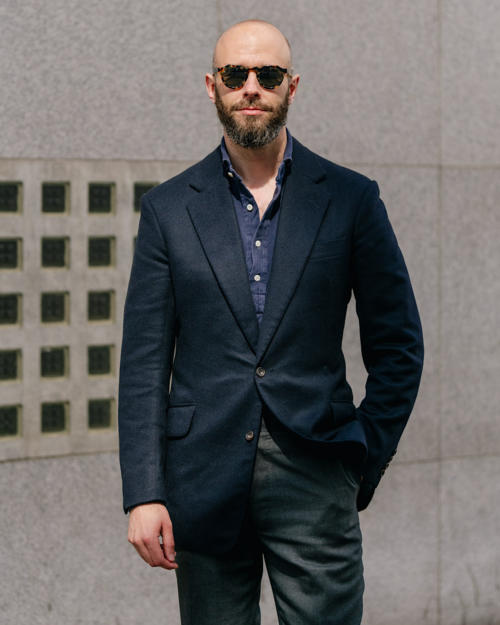 Elegant men's blazer - blue M81 | MODONE wholesale - Clothing For Men