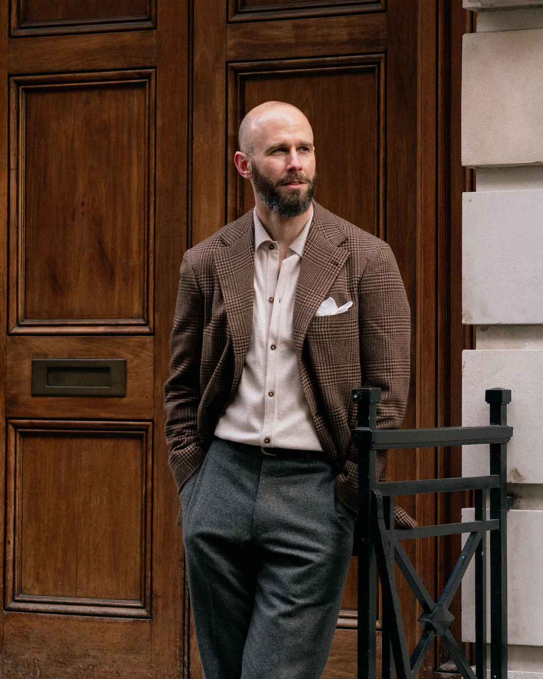A collared cardigan under a jacket: Ciardi and Colhay's