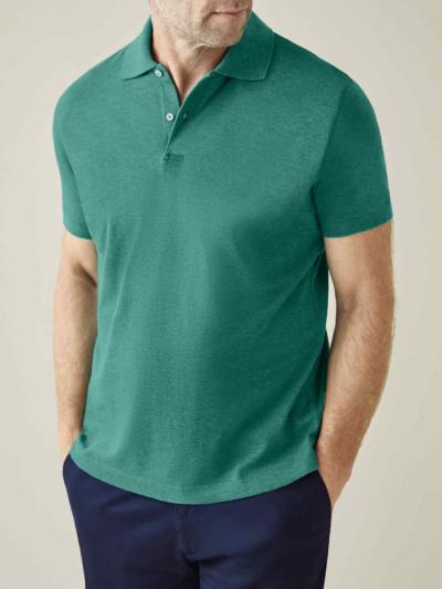 New Mens Plain Polo Shirt Tipping Collar Short Sleeve Pique T Shirt Summer  Top