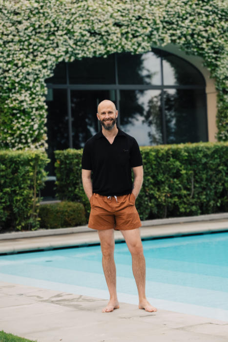MR P. Straight-Leg Mid-Length Striped Seersucker Swim Shorts for Men